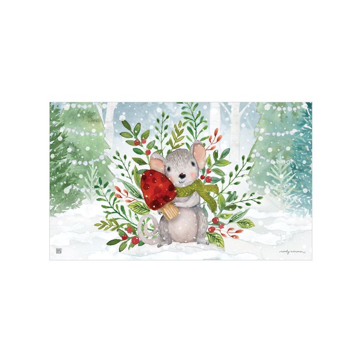 DOORMAT, WINTER MOUSE