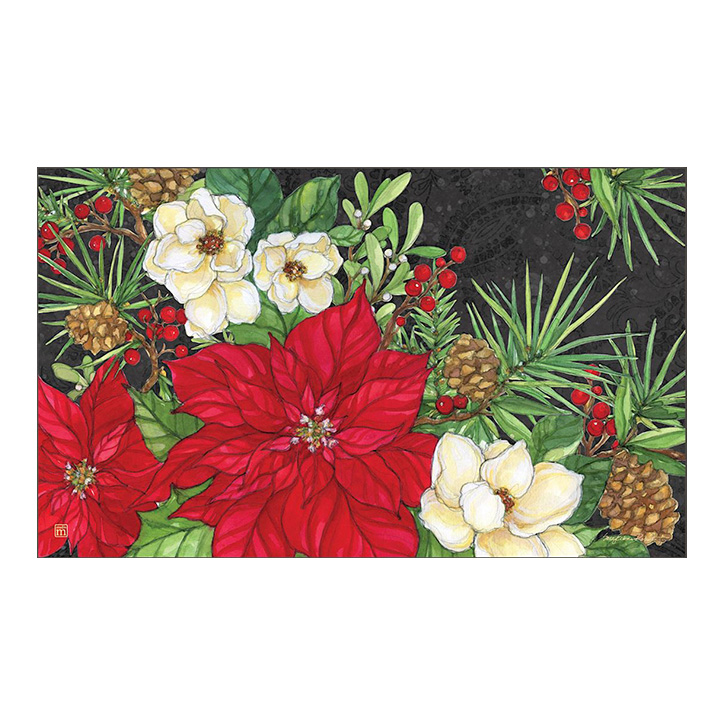 DOORMAT, HOLIDAY FLORAL