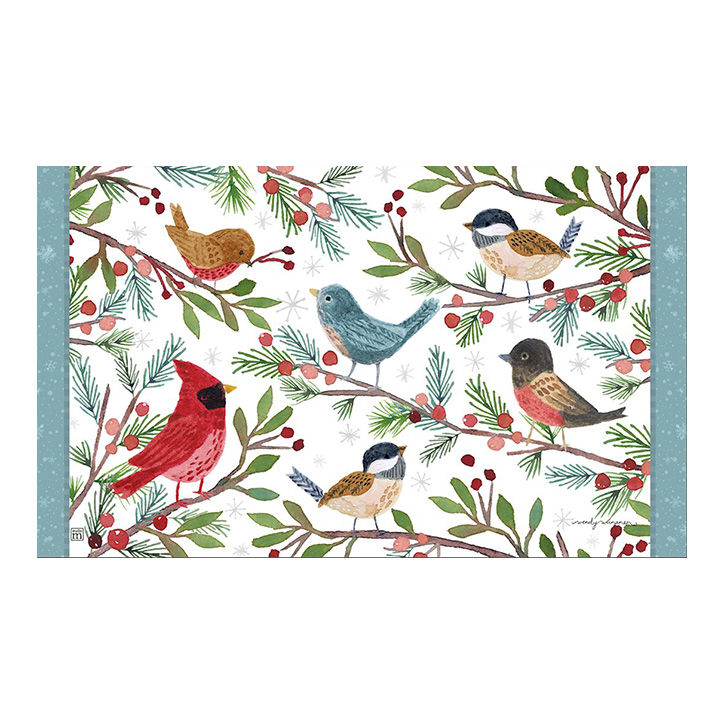 DOORMAT, WINTER BIRD BRANCHES