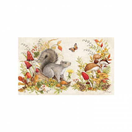 Fall Squirrel Doormat