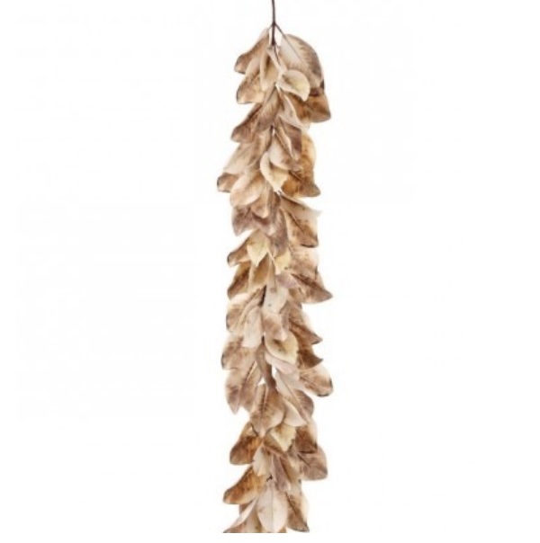 Cream Magnolia Leaf Garland 48"