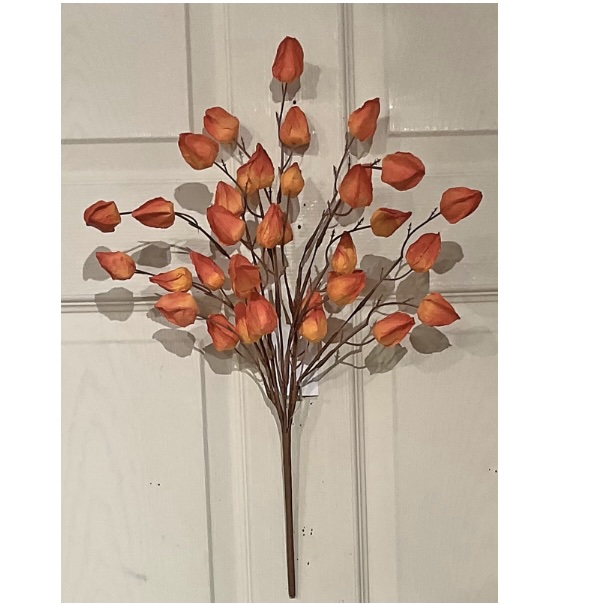 Fall Orange Lantern Spray 22"