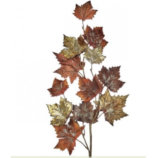 Metallic Oak Leaf Spray 40"