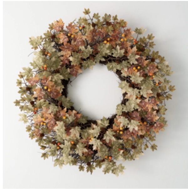Mini Maple Leaf Wreath 24"