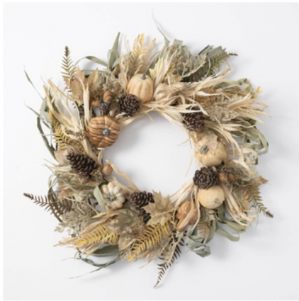 Pumpkin Husk Wreath 24"