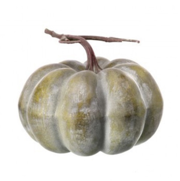 Green Weathered Pumpkin with Vine