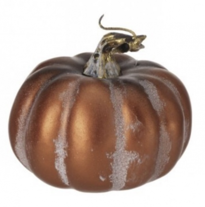 Metallic Copper Pumpkin 4"