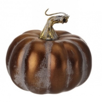Metallic Coffee Pumpkin 6"