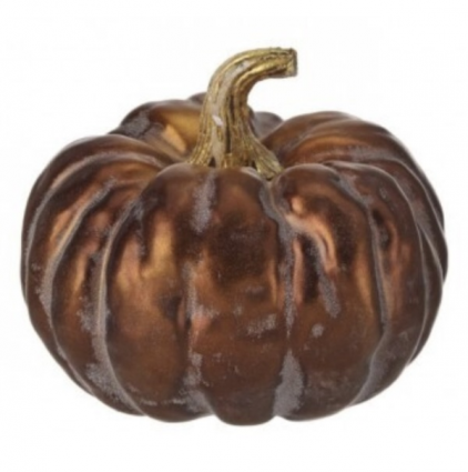 Metallic Coffee Pumpkin 9"