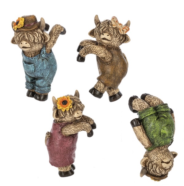 Fall Highland Cow Pot Percher's (Sold Separately)