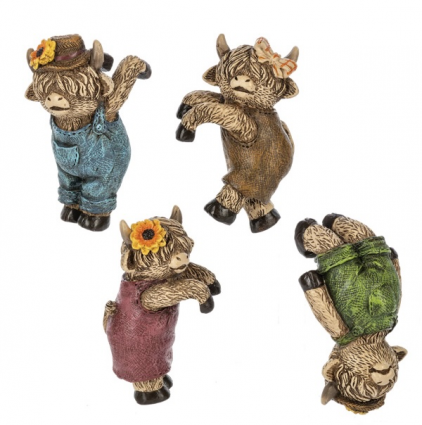 Fall Highland Cow Pot Percher's (Sold Separately)