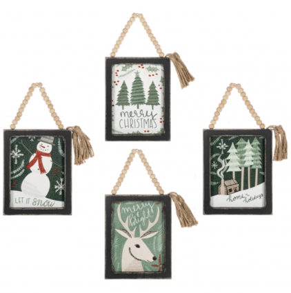 Framed Holiday Message Ornaments 4.5"H (sold separately)