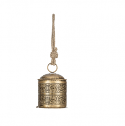 Small Hammered Gold Bell Chime 11"H