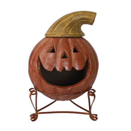 Round Jack O'Lantern Chimenea