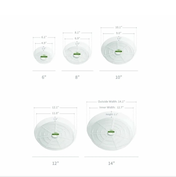 8" Heavy Duty Clear Vinyl Saucer