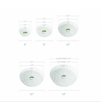 8" Heavy Duty Clear Vinyl Saucer
