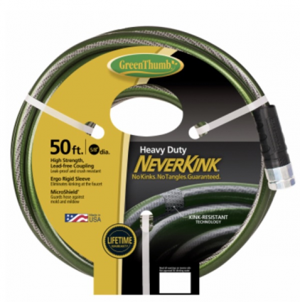 NeverKink Garden Hose, Heavy-Duty, 5/8 In. x 50 Ft.   