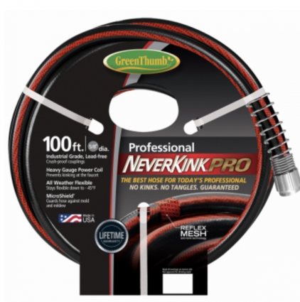 NeverKink Pro Garden Hose, Commercial-Duty, 5/8 In. x 100 Ft.   