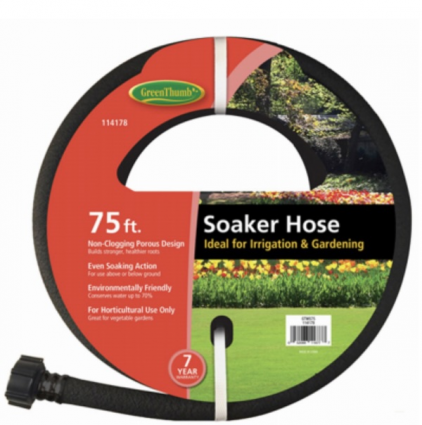 Rubber Soaker Hose, 75 Ft.   
