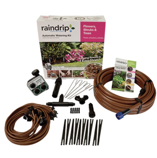 Raindrip Flower, Shrub & Tree Watering Kit with Timer
