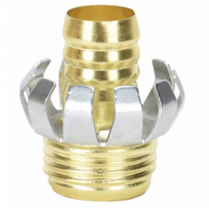Brass Clincher Hose Mender 5/8" Male 