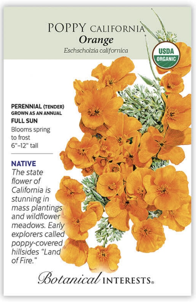 Orange California Poppy Seeds