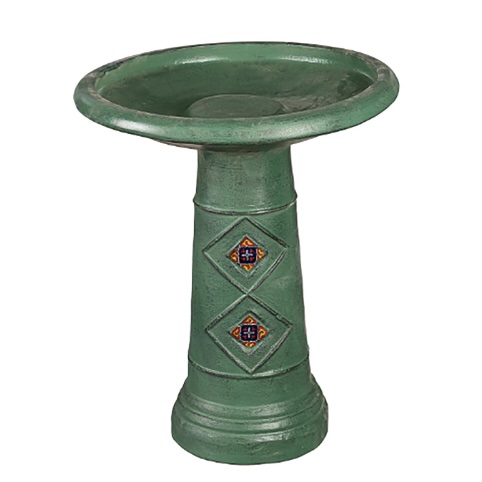 Green Mexican Birdbath 22.5"