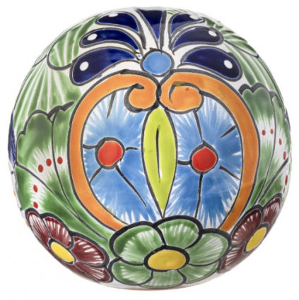 GLOBE, 8" ORANGE/MULTI TALAVERA