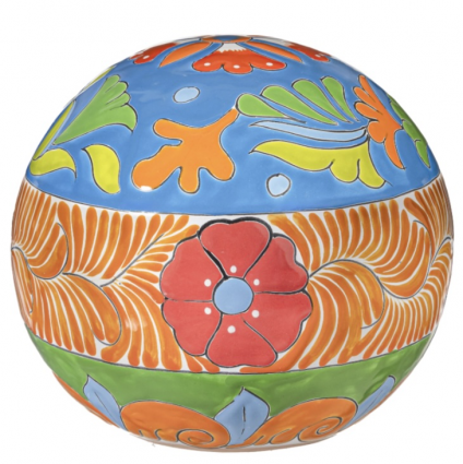 GLOBE, 10" ORANGE/MULTI TALAVERA