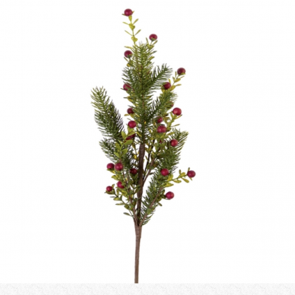 Pine Branch with Red Berries 20"
