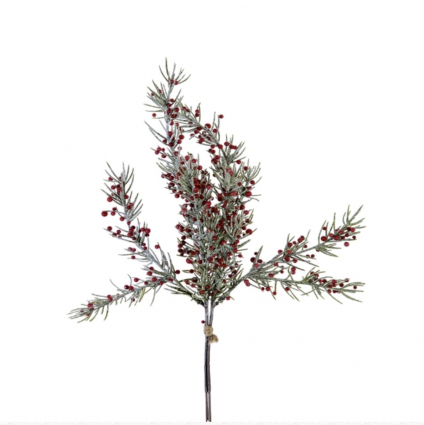 BUNDLE,15"FROST PINE/RED BERRIES