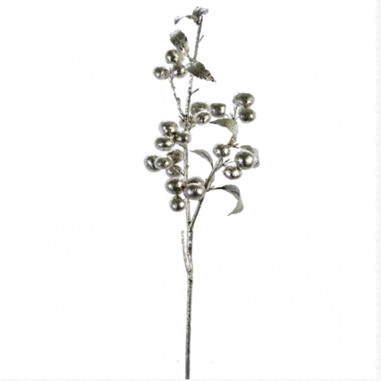 SPRAY,31"CHANPAGNE GLITTER BERRY