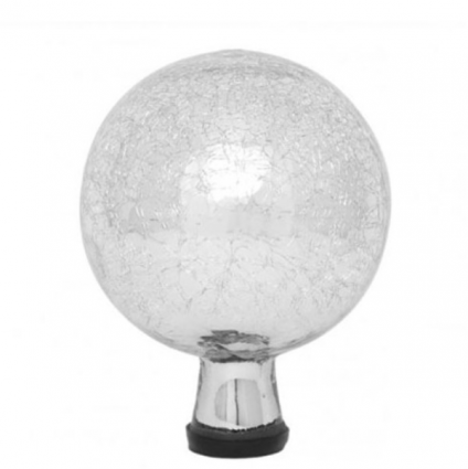 Crackle Silver Gazing Globe 10"