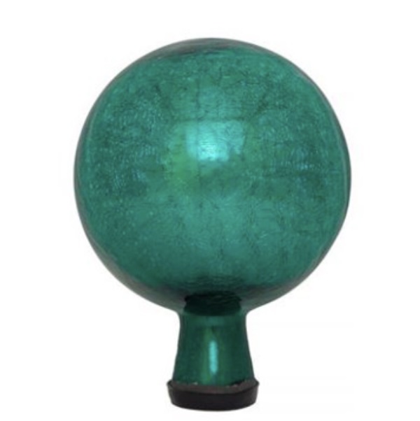 Crackle Emerald Gazing Globe 12"