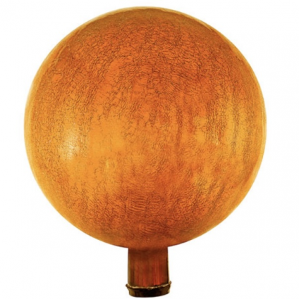 Crackle Orange Gazing Globe 12"