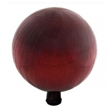 Crackle Red Gazing Globe 12"