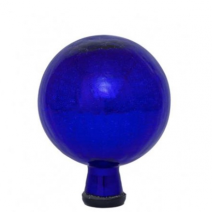 GAZING GLOBE, 6" CRACKLE BLUE