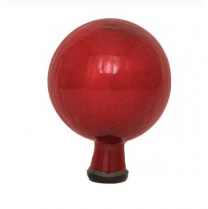 GAZING GLOBE, 6" CRACKLE RED