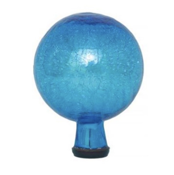 GAZING GLOBE, 6" CRACKLE TEAL