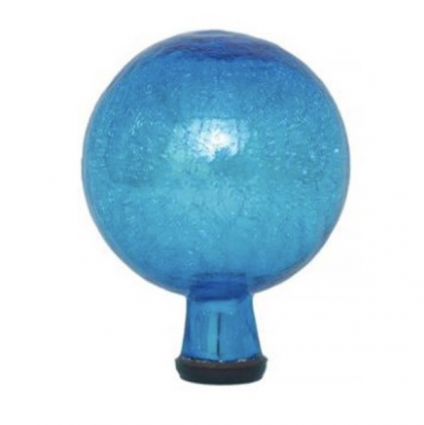 GAZING GLOBE, 6" CRACKLE TEAL