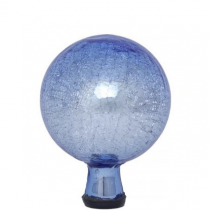 GAZING GLOBE, 6" CRACKLE LAPIS B