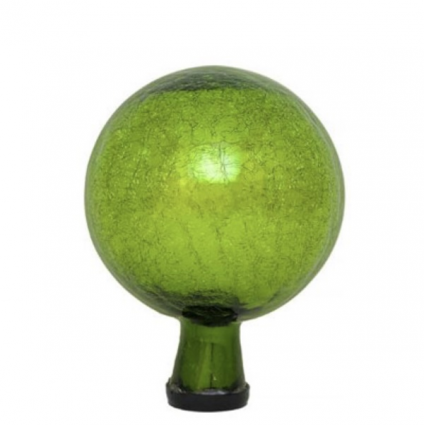 GAZING GLOBE, 6" CRACKLE FERN