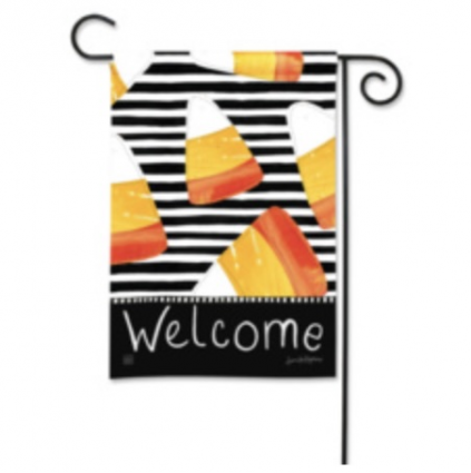 Welcome Candy Corn Mini Flag