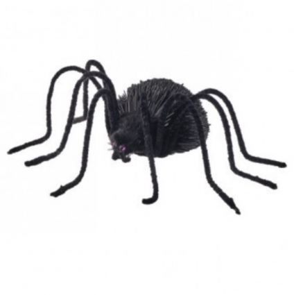 Black Glitter Spider 9"