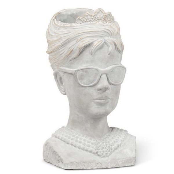 Small Woman in Sunglasses Planter