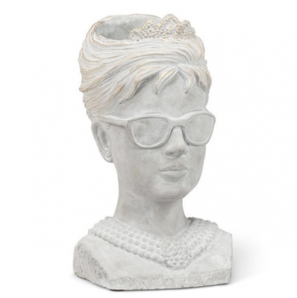 Small Woman in Sunglasses Planter