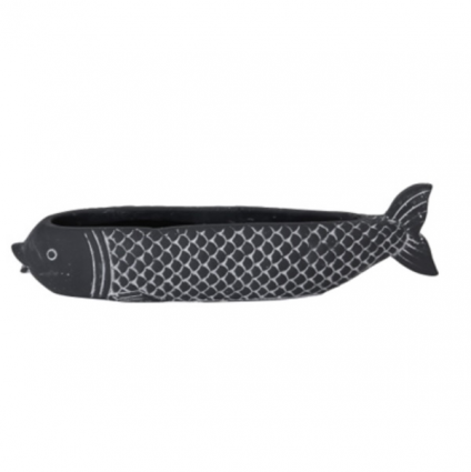 Small Black Koi Planter 12.4"L