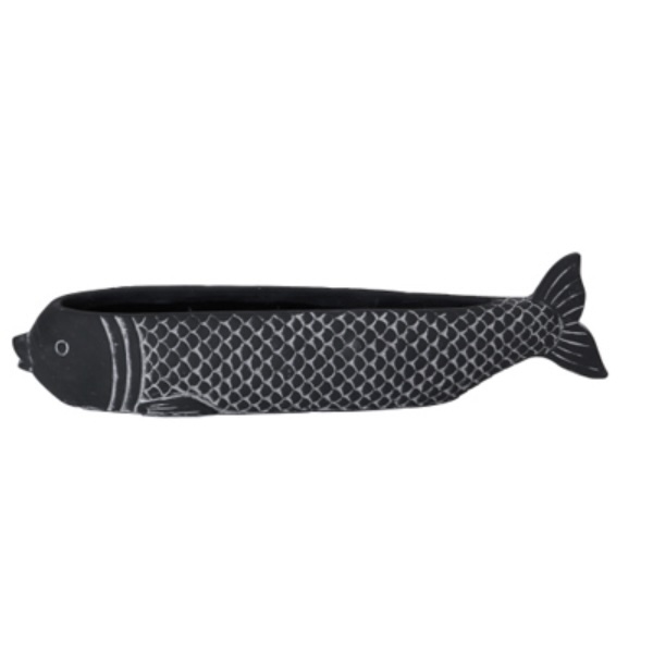Large Black Koi Planter 15.4"L