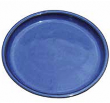 Dark Blue Ceramic Saucer 11.75"
