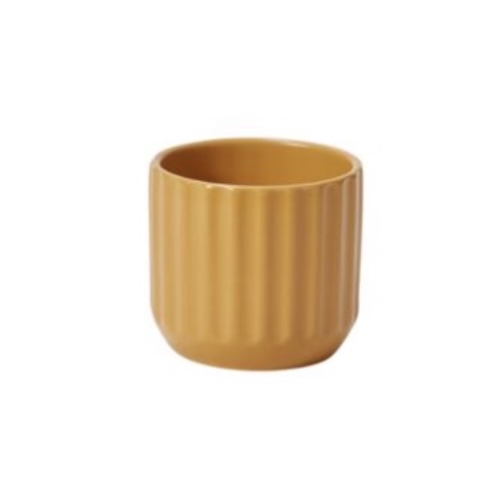 Ochre Beam Pot  4.75" X 4.5" 
